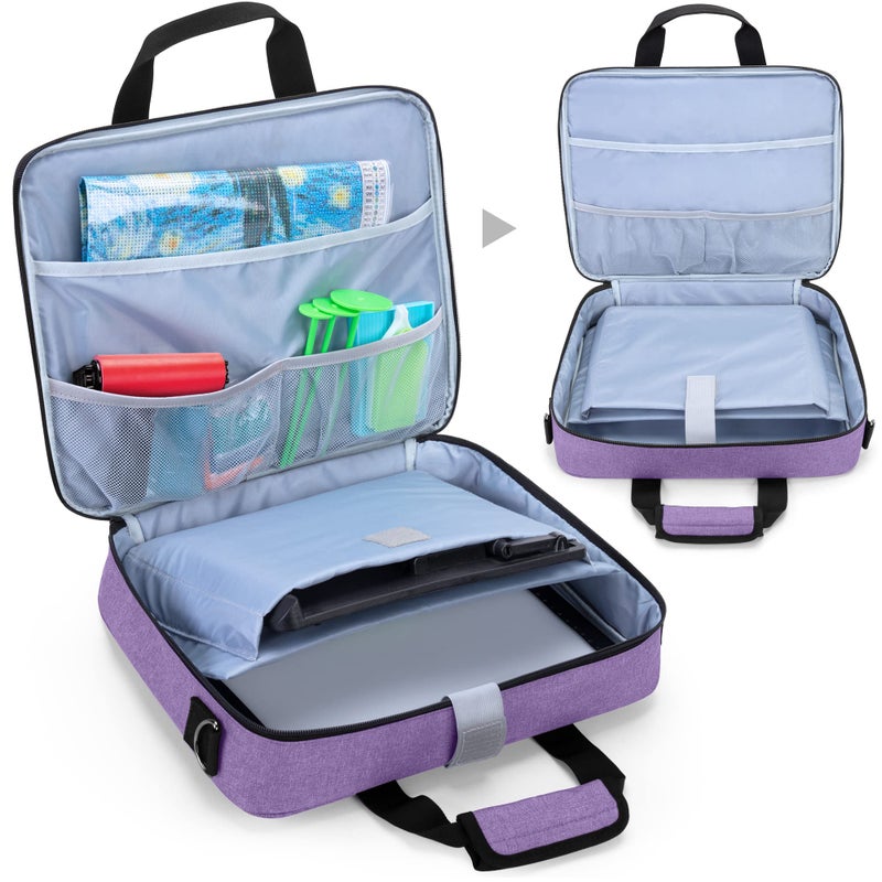 LUXJA Carrying Bag for A4 Light Pad and Diamond Painting Tools, Protective Case for Diamond Painting Light Box and Accessories (Fits for A4 Light Pad), Purple (Bag Only) - Image 2